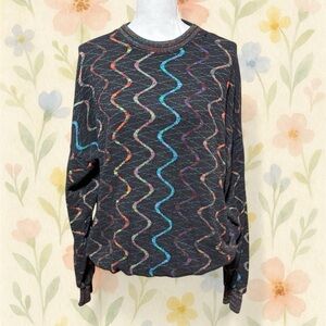 Vintage Tundra Canada Coogi-Style Sweater Men’s L Multicolor Textured Knit 90s